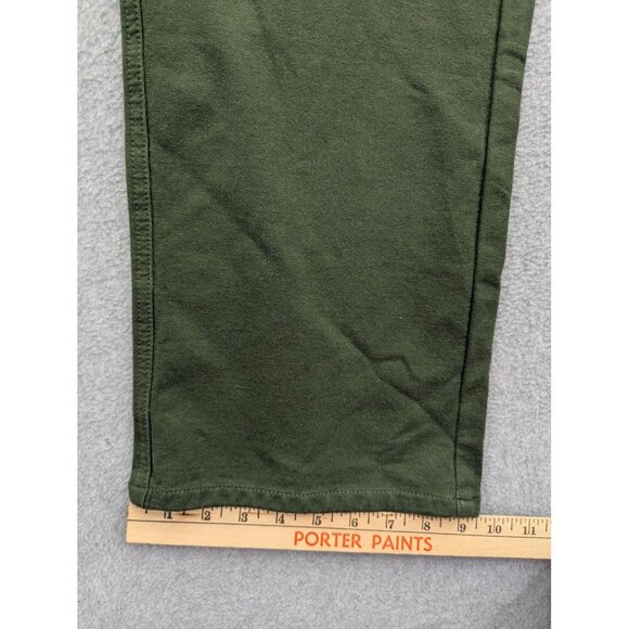 Quacker Factory Jeans Womens 10 Olive DreamJeannes Stretch Rhinestone Heart - Picture 7 of 14